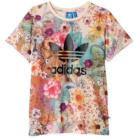 adidas t-shirt damen blumen|Frauen.